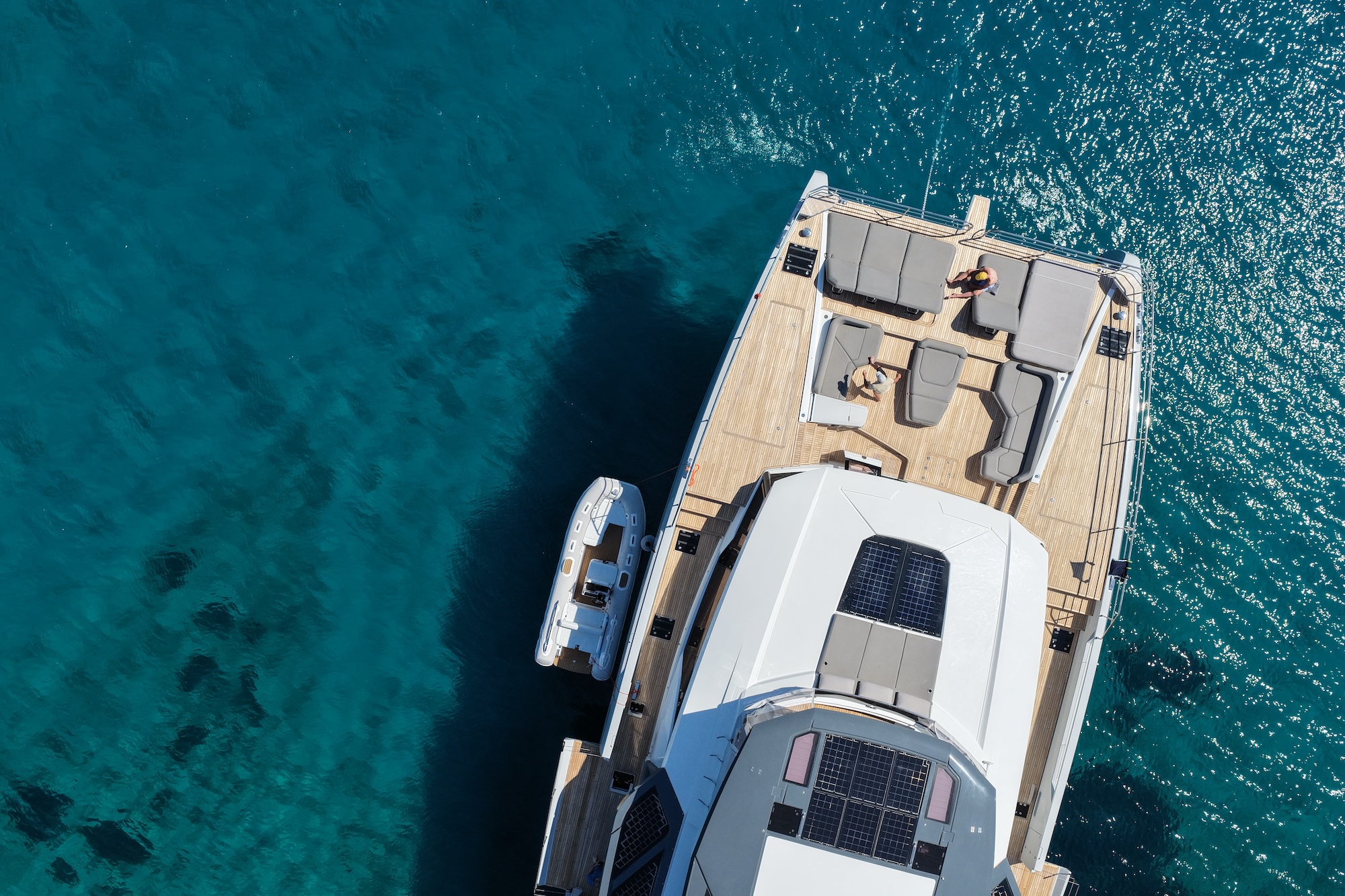 Aloia catamaran on the Greek sea