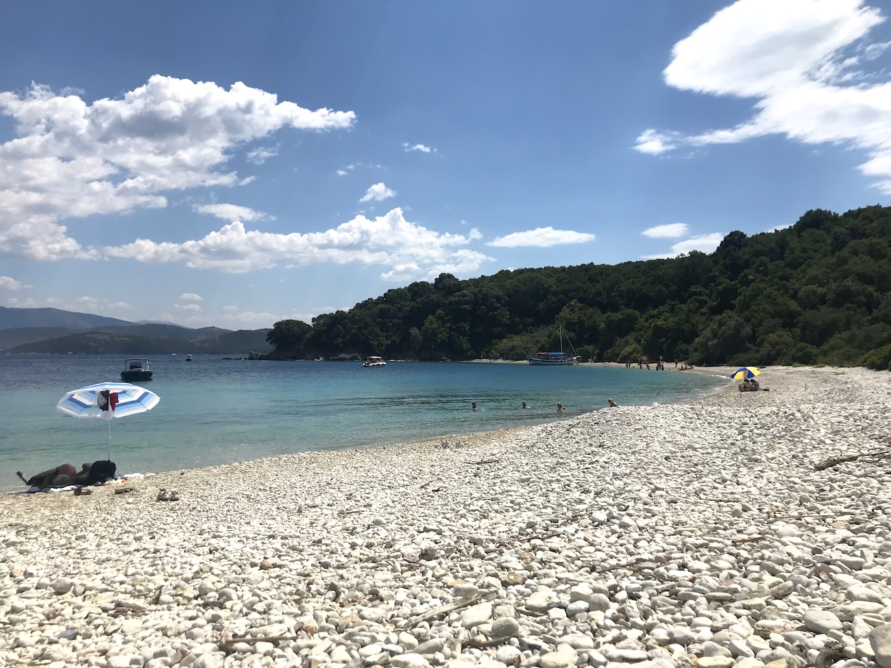 The clear water of Akoli on Corfu